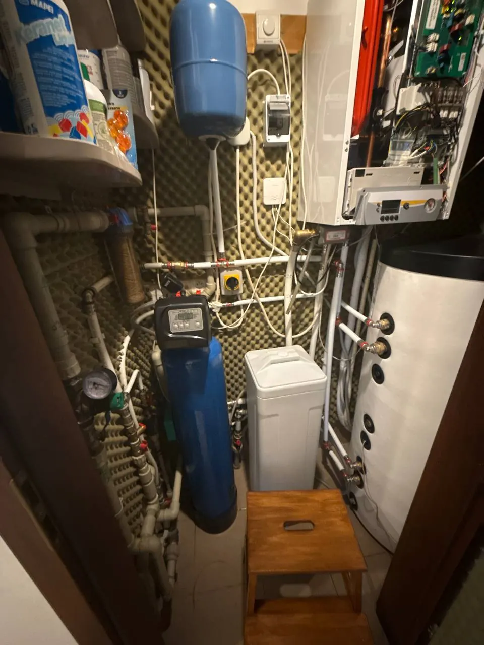 Kotłownia z zasobnikiem i filtrami wody — DobryHydraulik Lublin